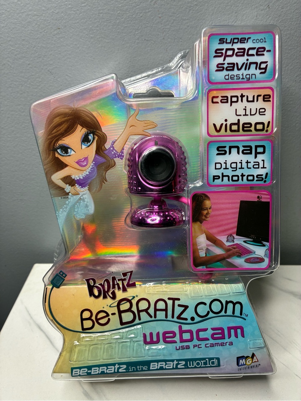 Bratz Be-Bratz.com Webcam USB PC Camera Sealed Y2K MGA Rhinestone Pink